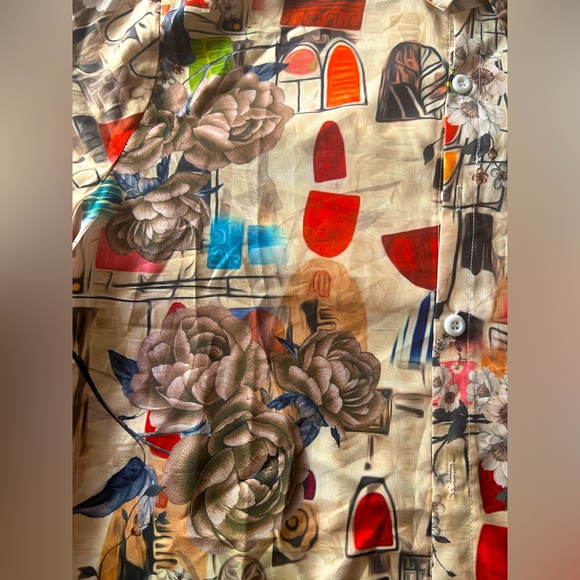 ROMWE Men’s Floral Hawaiian Shirt size M - Picture 3 of 4